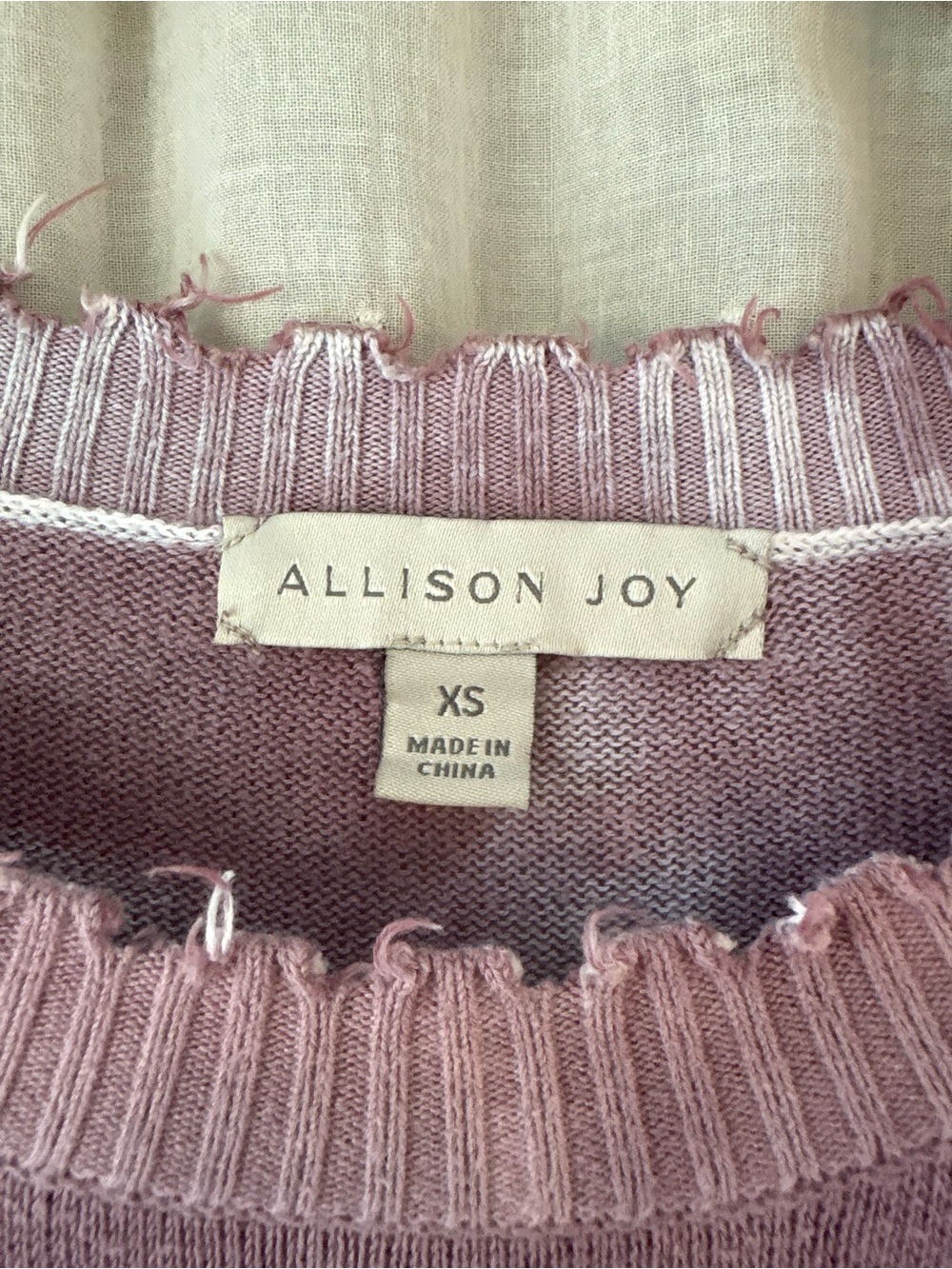 Allison Joy Mauve Tie-Dye Crewneck Sweater - Picture 3 of 5